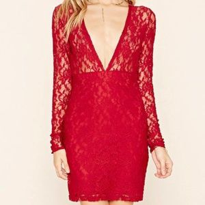 Embroidered Lace Bodycon Dress